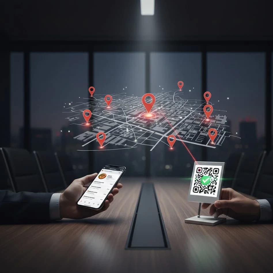 QR menu setup in a venue