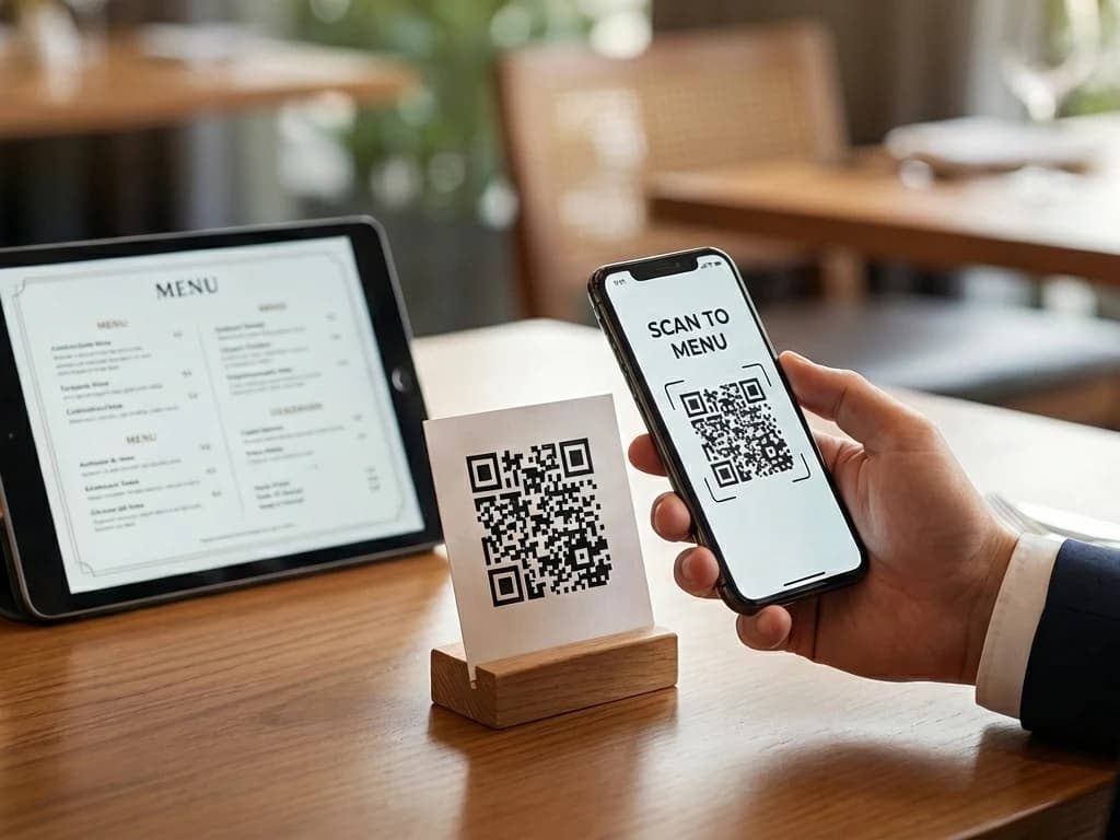 QR menu routing setup